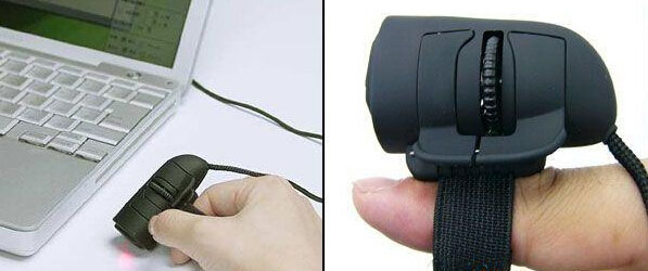 Unique best-selling wired optical Ring Finger lazy mouse for desktop notebook